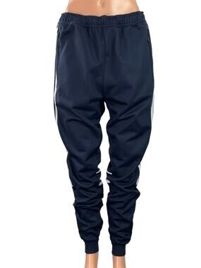 Adidas Workout Essentials All Set 3 Stripes Blue Knit Tapered Leg Track Pants M